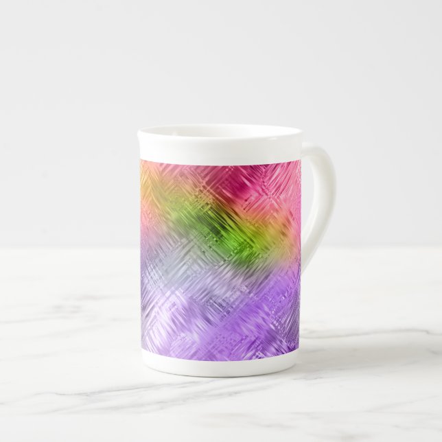 Caneca De Porcelana Textura Roxa Glassy Ametrine (Frente Esquerda)
