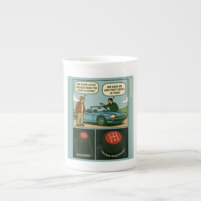 Caneca De Porcelana The Anti-Theft Device (Stick Shift) (Frente)