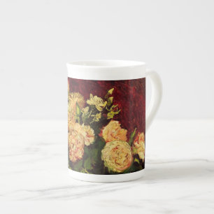 Caneca De Porcelana Tigela com Peônias e Rosas, Vincent van Gogh.