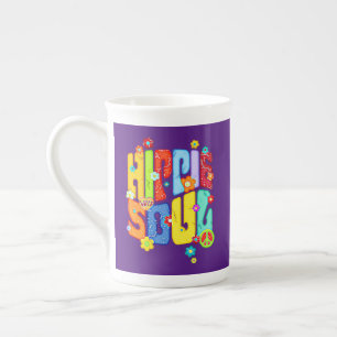 Caneca De Porcelana Tipografia Engraçada - HIPPIE SOUL 1