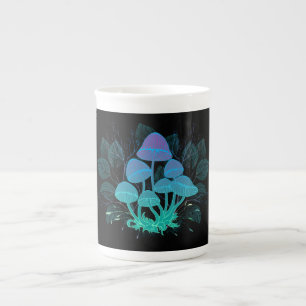 Caneca De Porcelana Toadstools em arbustos