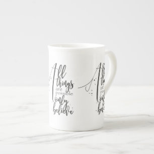 Caneca De Porcelana TODAS AS COISAS SÃO porcelana de osso POSSÍVEL d