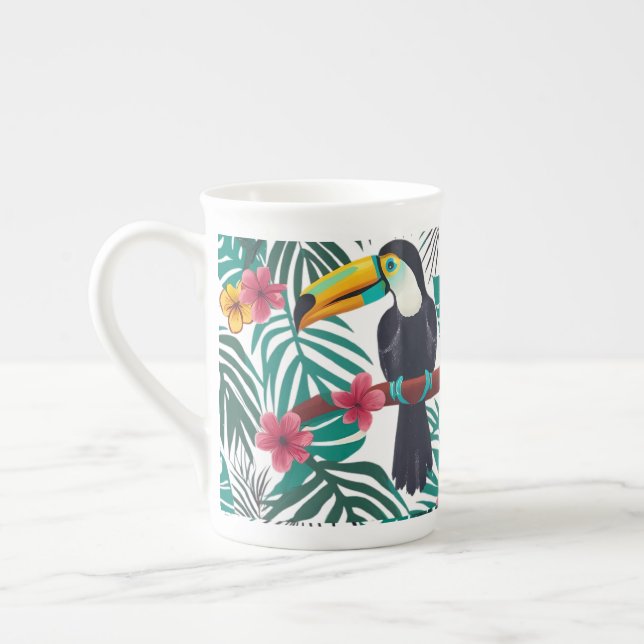 Caneca De Porcelana Toucan inspirou Mug (Esquerda)