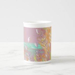 Caneca De Porcelana Trabalho de arte original contemporâneo "O lago"