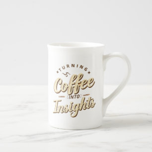Caneca De Porcelana Transformando Café em Insights Humor de Dados