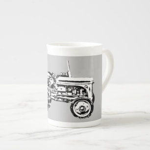 Caneca De Porcelana Trator cinzento do fergison do massey do vintage