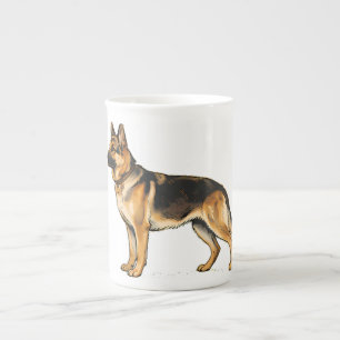 Caneca De Porcelana Travesseira de Arremesso de Dupla Face Pastor Alem