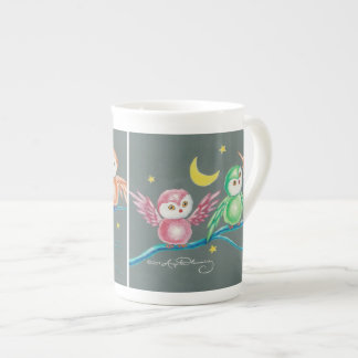 Caneca De Porcelana Três Corujas