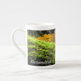 Caneca De Porcelana Tronco de Árvore em Moss Lush - Personalizado