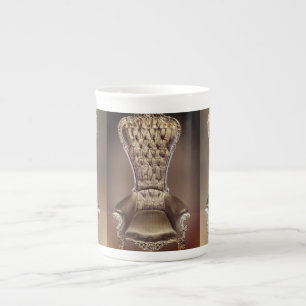 Caneca De Porcelana Trono bege