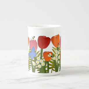 Caneca de porcelana Tulip Garden 10oz