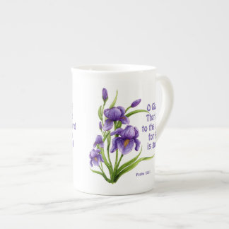 Caneca De Porcelana Um belo buquê de flores íris com escritura