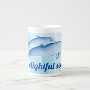 Caneca De Porcelana Um mar incrível com golfinhos