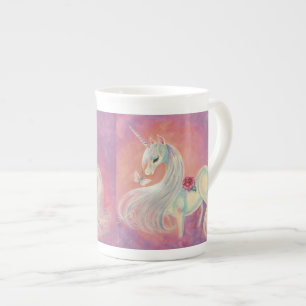 Caneca De Porcelana Unicorn no Rubor do Amanhecer