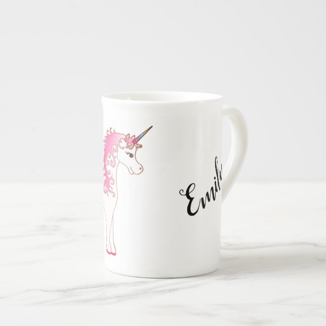 Caneca De Porcelana Unicórnio Personalizado (Frente Esquerda)
