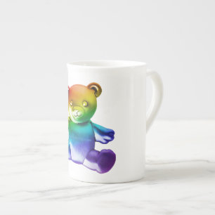 Caneca De Porcelana Urso de pelúcia de metal polido SlipperyJoe's grad
