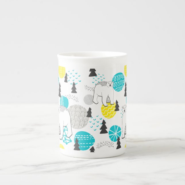 Caneca De Porcelana Urso polar (Frente)