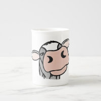 vaca de desenho animado preto branco rosa beijo ci