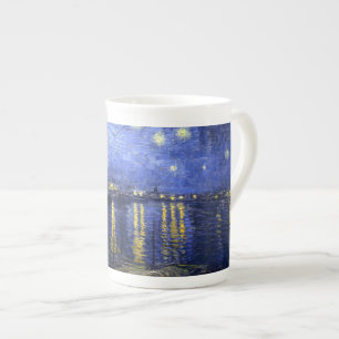 Caneca De Porcelana Van Gogh: Noite estrelado sobre o Rhone