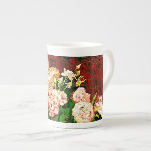 Caneca De Porcelana Van Gogh Peonies e Rosas