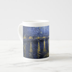 Caneca De Porcelana Van Gogh Starry Night Sobre O Ródano