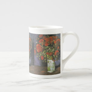 Caneca De Porcelana Vase com Papa Vermelho Vincent van Gogh