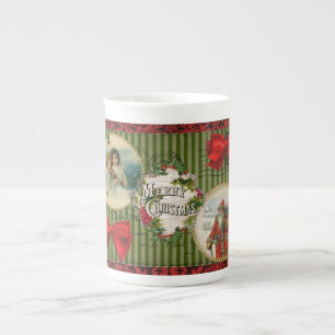 Caneca De Porcelana Velho Natal Moçado