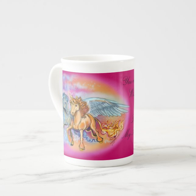 Caneca De Porcelana Vento e Flame Pegasus Unicorn~caneta especial (Frente Esquerda)