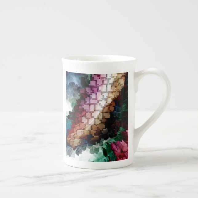 Caneca De Porcelana Vento Escuro Cubo Centrado (Direita)