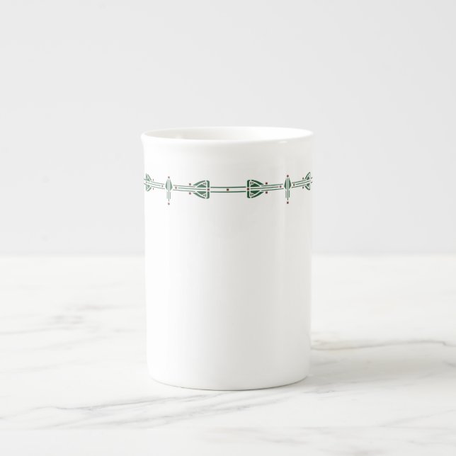 Caneca De Porcelana Verde de caçador de Dard (Frente)