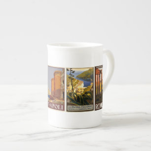 Caneca De Porcelana Viagem Itália retro vintage destino