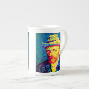 Caneca De Porcelana Vincent Van Gogh - Autorretrato com Chapéu Pop Art
