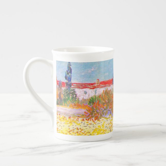 Caneca De Porcelana Vincent Van Gogh Flor Garden (Esquerda)