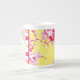 Caneca De Porcelana Vintage Cottage Bone China Mug