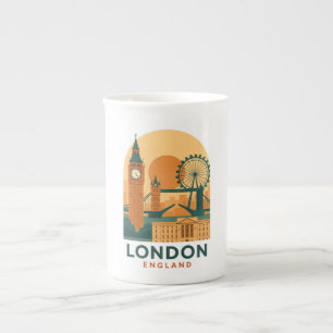 Caneca de porcelana Vintage London Inglaterra – Re