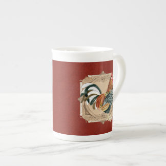 Caneca De Porcelana Vintage Style Country Rustic Rooster Francês