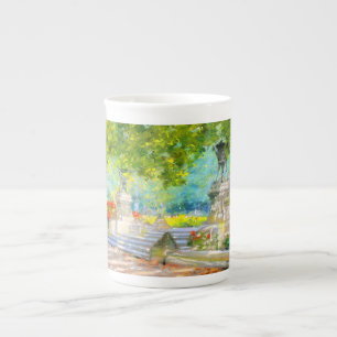 Caneca De Porcelana Vintage Terrace, Prospect Park (1887) desenho