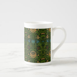 Caneca De Porcelana Vintage William Morris Violeta e Columbina