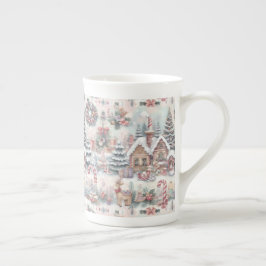 Caneca De Porcelana Wallpaper da Cena de Natal