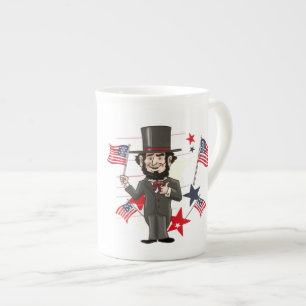 Caneca De Porcelana Washington e Lincoln