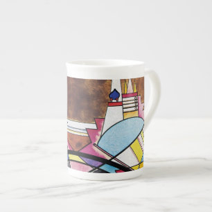 Caneca De Porcelana Wassily Kandinsky - Grande Portão De Kiev Abstrato