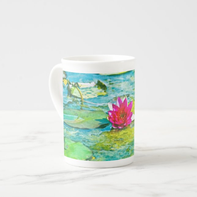Caneca De Porcelana Water Lily Lilypad (Frente Esquerda)