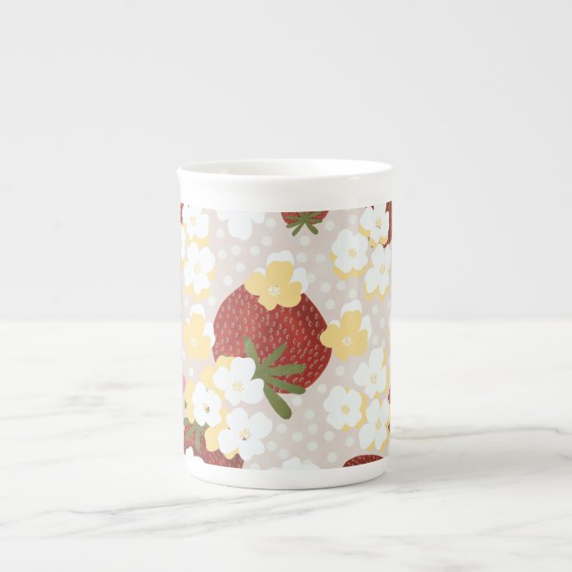 Caneca De Porcelana Wild Strawberry Flower Tall Mug (Frente)