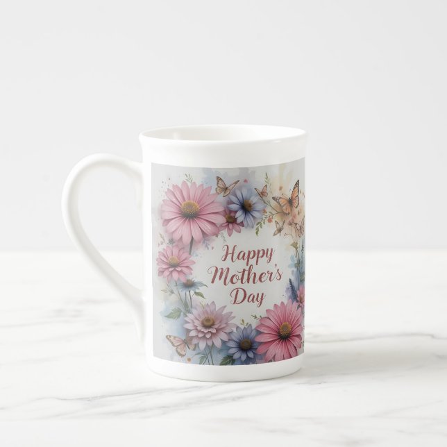 Caneca De Porcelana Wildflowers Happy Mother's Day (Esquerda)