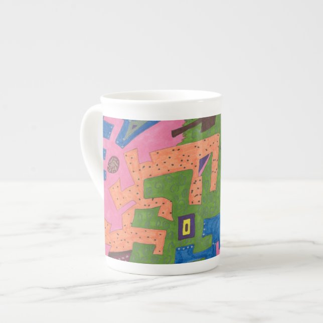 Caneca De Porcelana "WildLife" Abstrato Art (Frente Esquerda)
