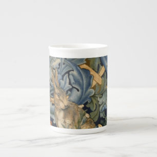 Caneca De Porcelana William Morris Forest Rabbit Floral Art Nouveau