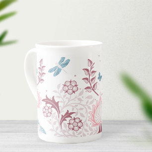 Caneca De Porcelana William Morris no malva
