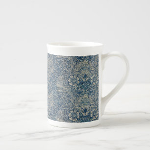 Caneca De Porcelana William Morris Vintage Blue Floral