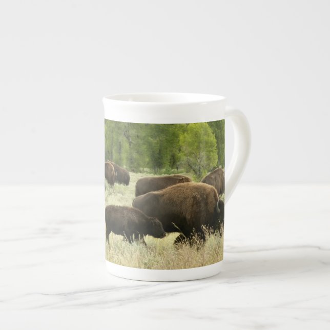Caneca De Porcelana Wyoming Bison Nature (Frente Esquerda)