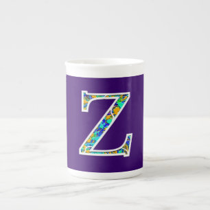Caneca De Porcelana Zz iluminou o monograma